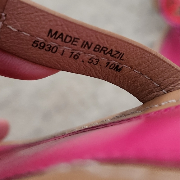 Tory Burch Hot Pink Fringe Miller Sandal Thong Brazil Ladies US 10 - Picture 11 of 11